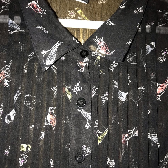 Torrid Bird Patterned Sheer Blouse - Picture 2 of 7